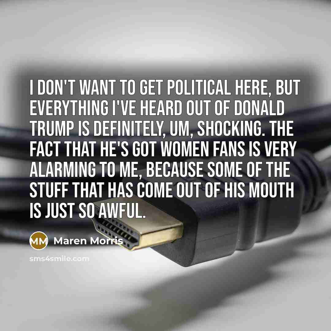 “I don't want to get political here, but everything I've…” quote by Maren Morris