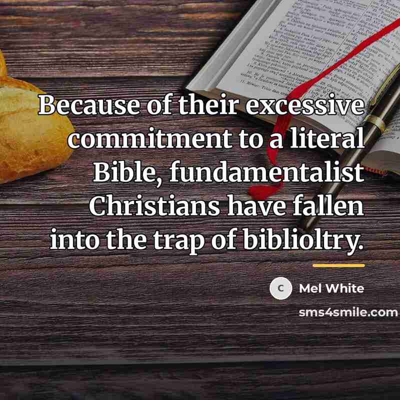 “Because of their excessive commitment to a literal Bible, fundamentalist…” quote by Mel White