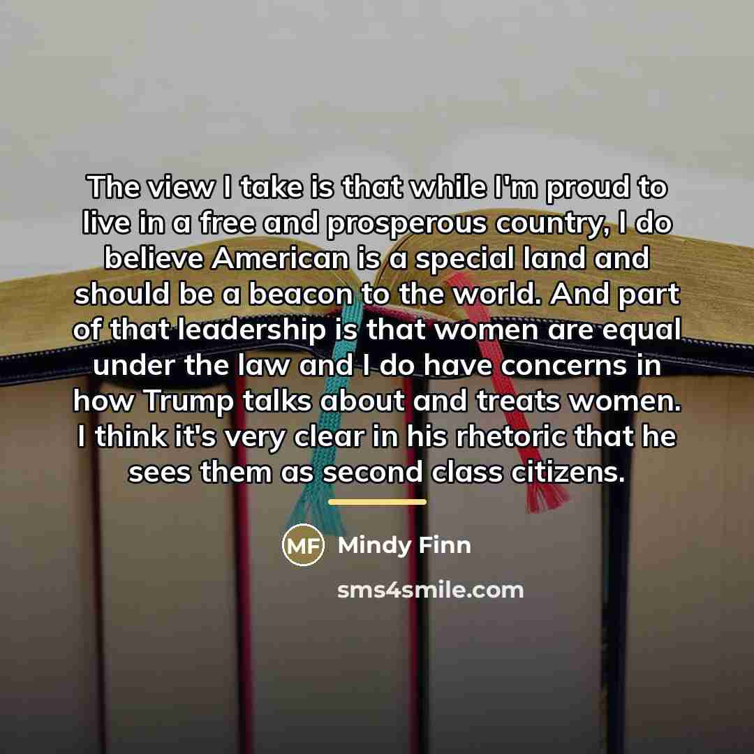 “The view I take is that while I'm proud to…” quote by Mindy Finn