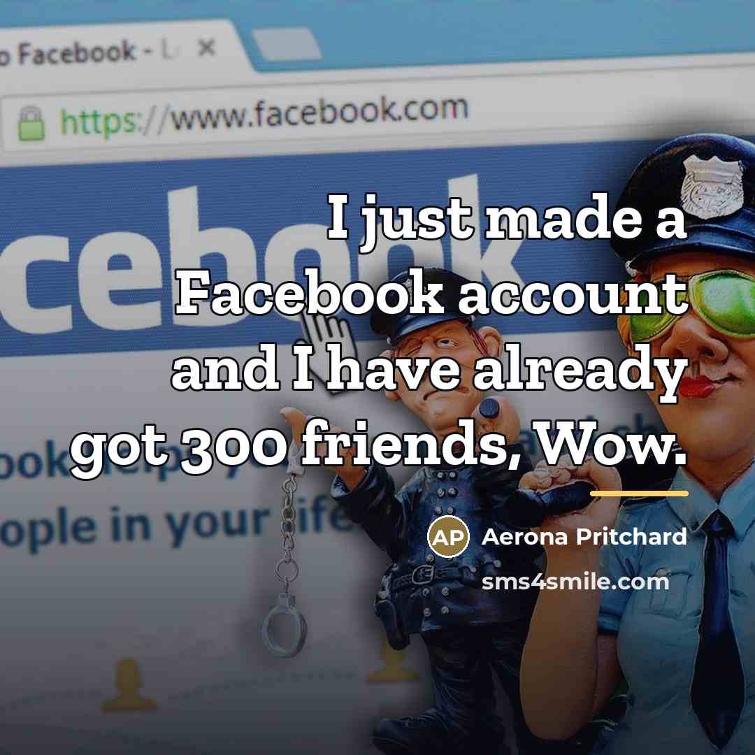 “I just made a Facebook account and I have already…” quote by Aerona Pritchard