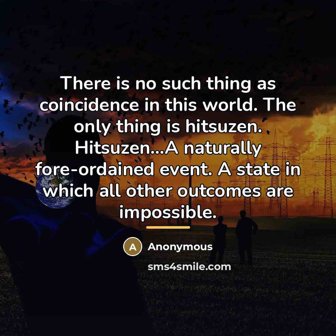 “There is no such thing as coincidence in this world.…” quote by Anonymous
