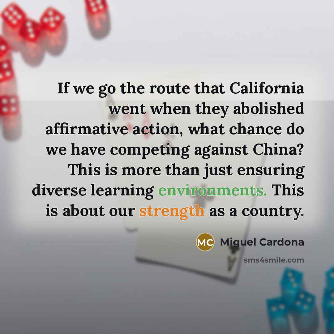 “If we go the route that California went when they…” quote by Miguel Cardona