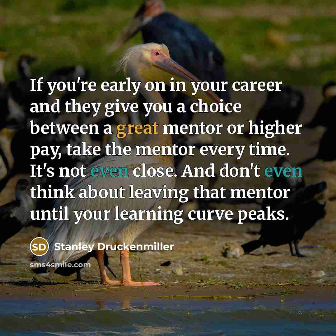 “If you're early on in your career and they give…” quote by Stanley Druckenmiller