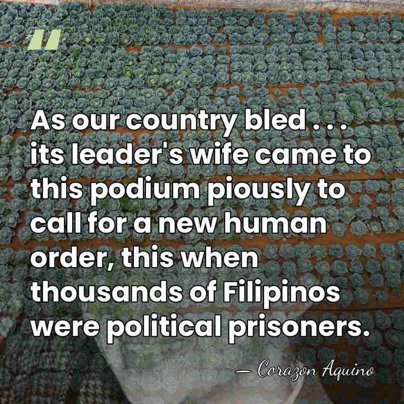 As our country bled . . . its leader's wife came to&hellip; - Corazon Aquino