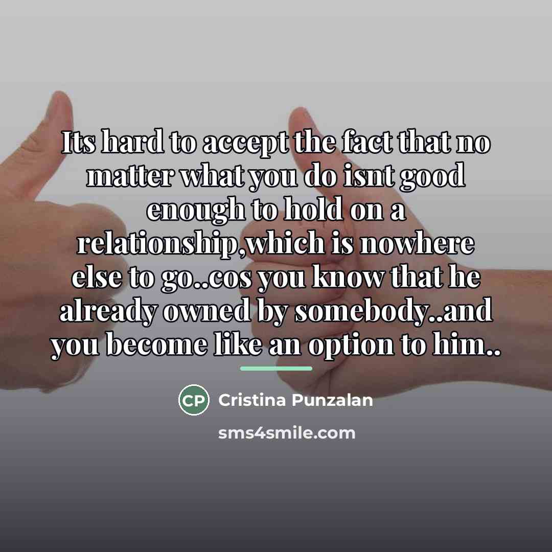 “Its hard to accept the fact that no matter what…” quote by Cristina Punzalan