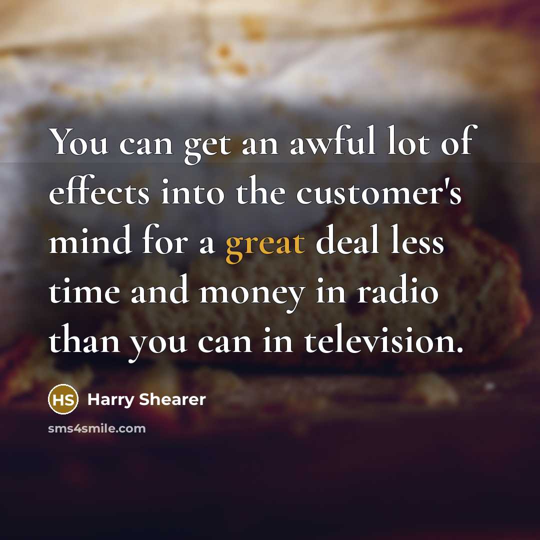 “You can get an awful lot of effects into the…” quote by Harry Shearer