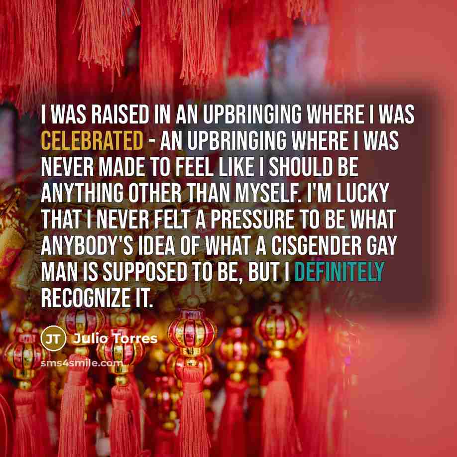 “I was raised in an upbringing where I was celebrated…” quote by Julio Torres