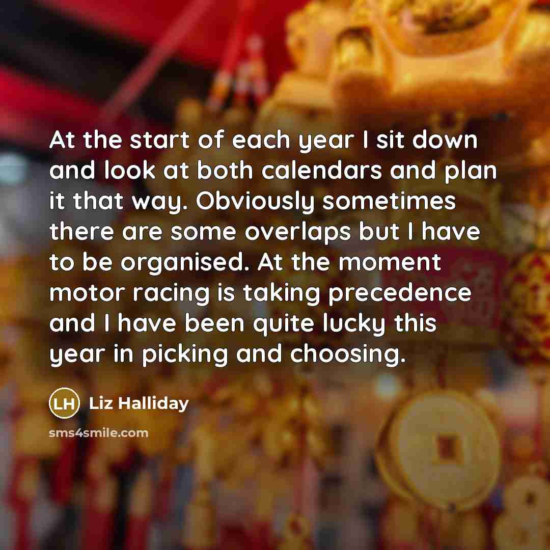 “At the start of each year I sit down and…” quote by Liz Halliday