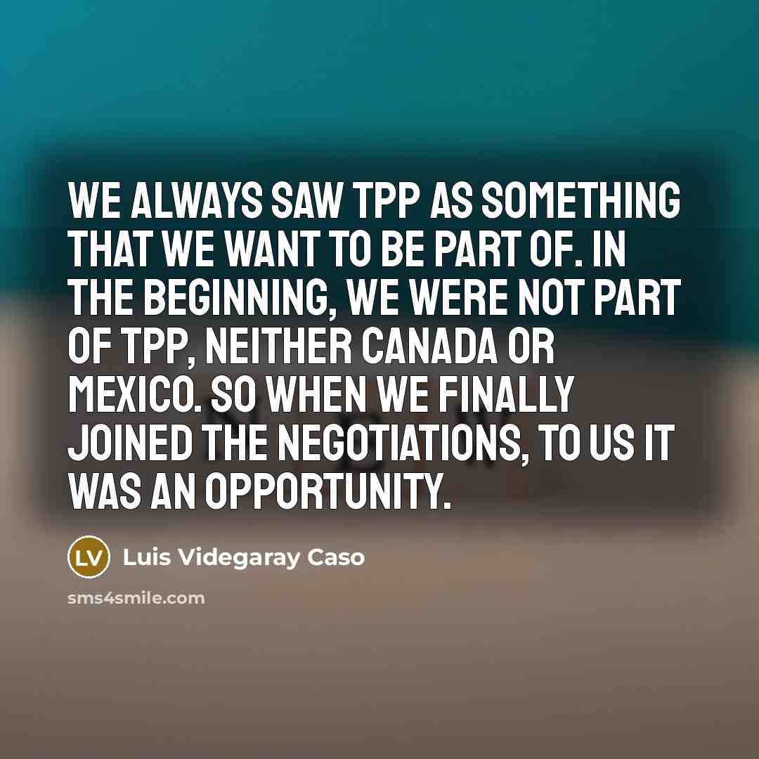 “We always saw TPP as something that we want to…” quote by Luis Videgaray Caso