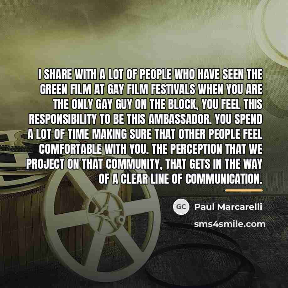 “I share with a lot of people who have seen…” quote by Paul Marcarelli