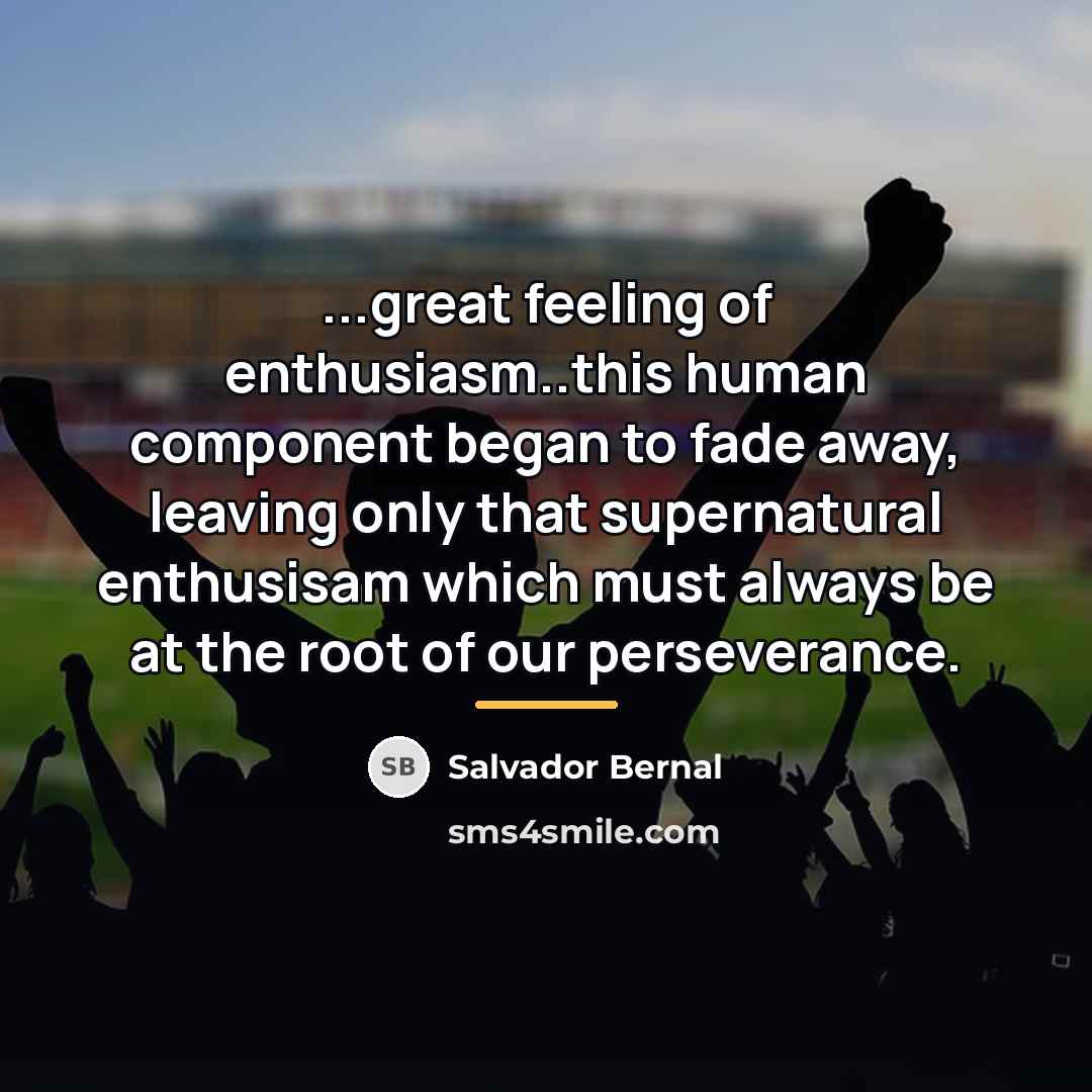 “...great feeling of enthusiasm..this human component began to fade away,…” quote by Salvador Bernal