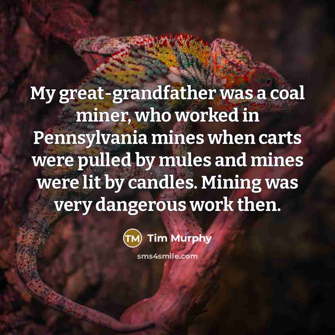 “My great-grandfather was a coal miner, who worked in Pennsylvania…” quote by Tim Murphy