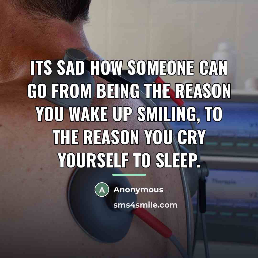 “Its sad how someone can go From being the reason…” quote by Anonymous