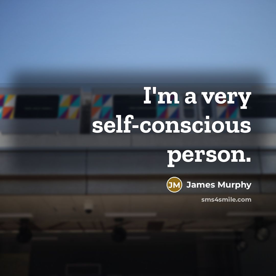 “I'm a very self-conscious person.…” quote by James Murphy
