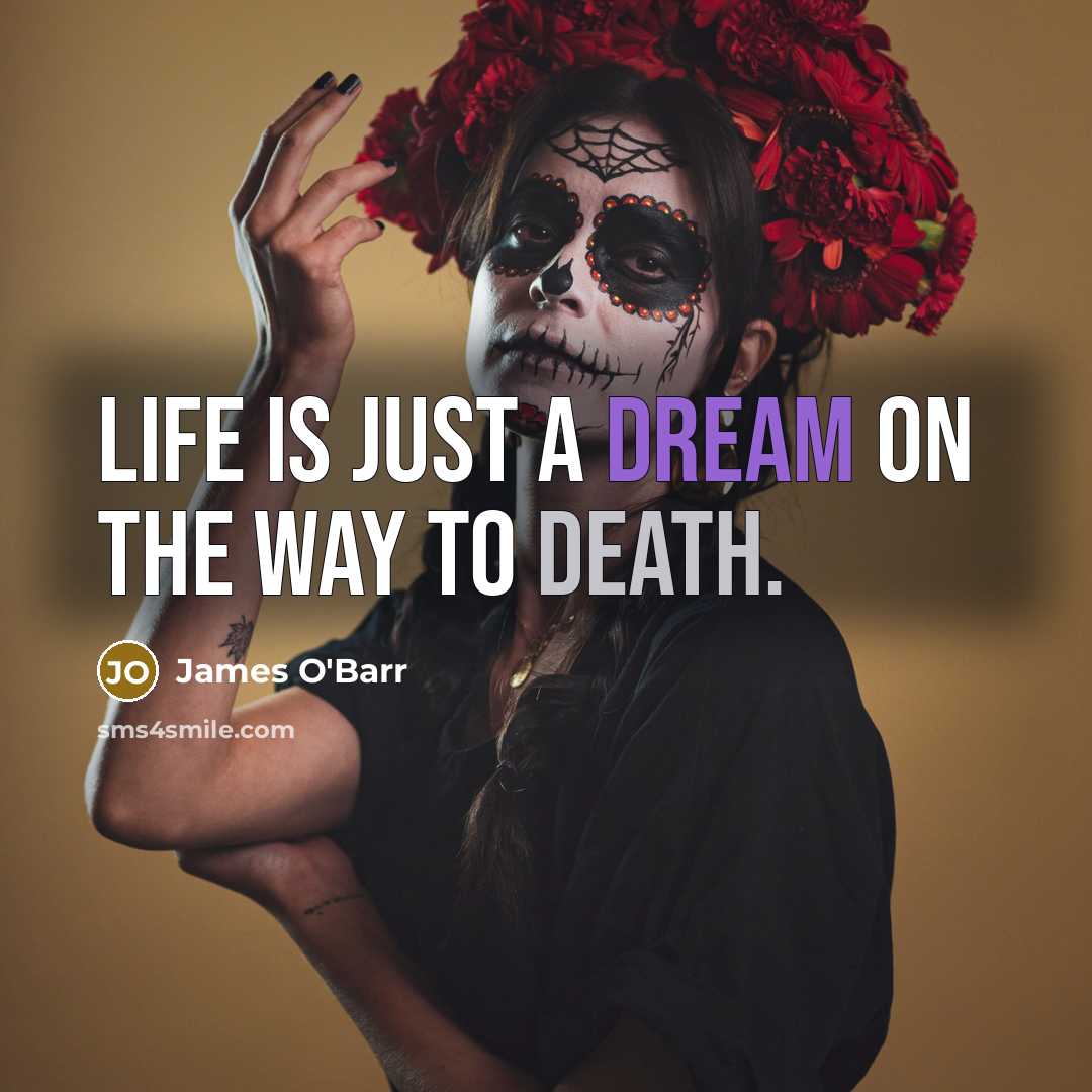“Life is just a dream on the way to death.…” quote by James O'Barr
