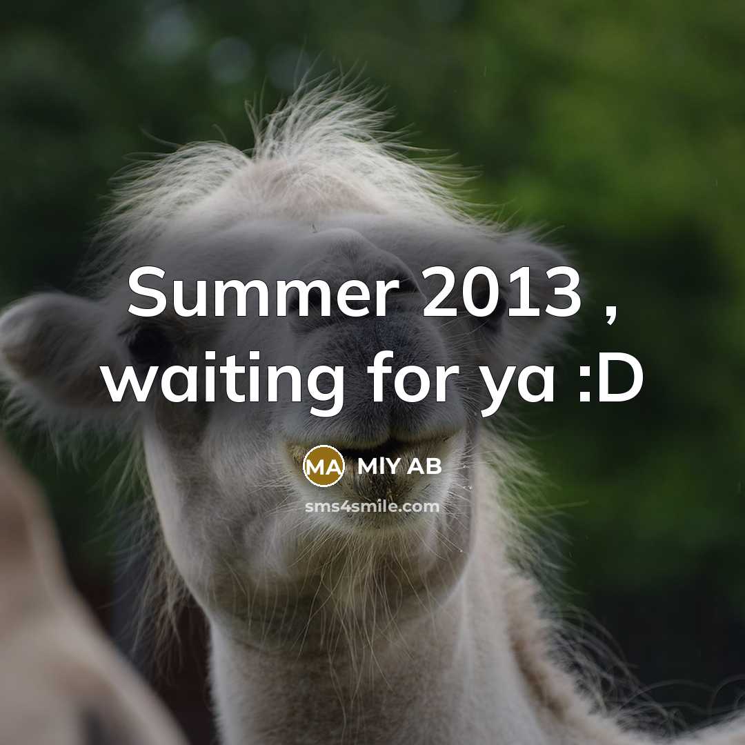 “Summer 2013 , waiting for ya :D” quote by MLY AB