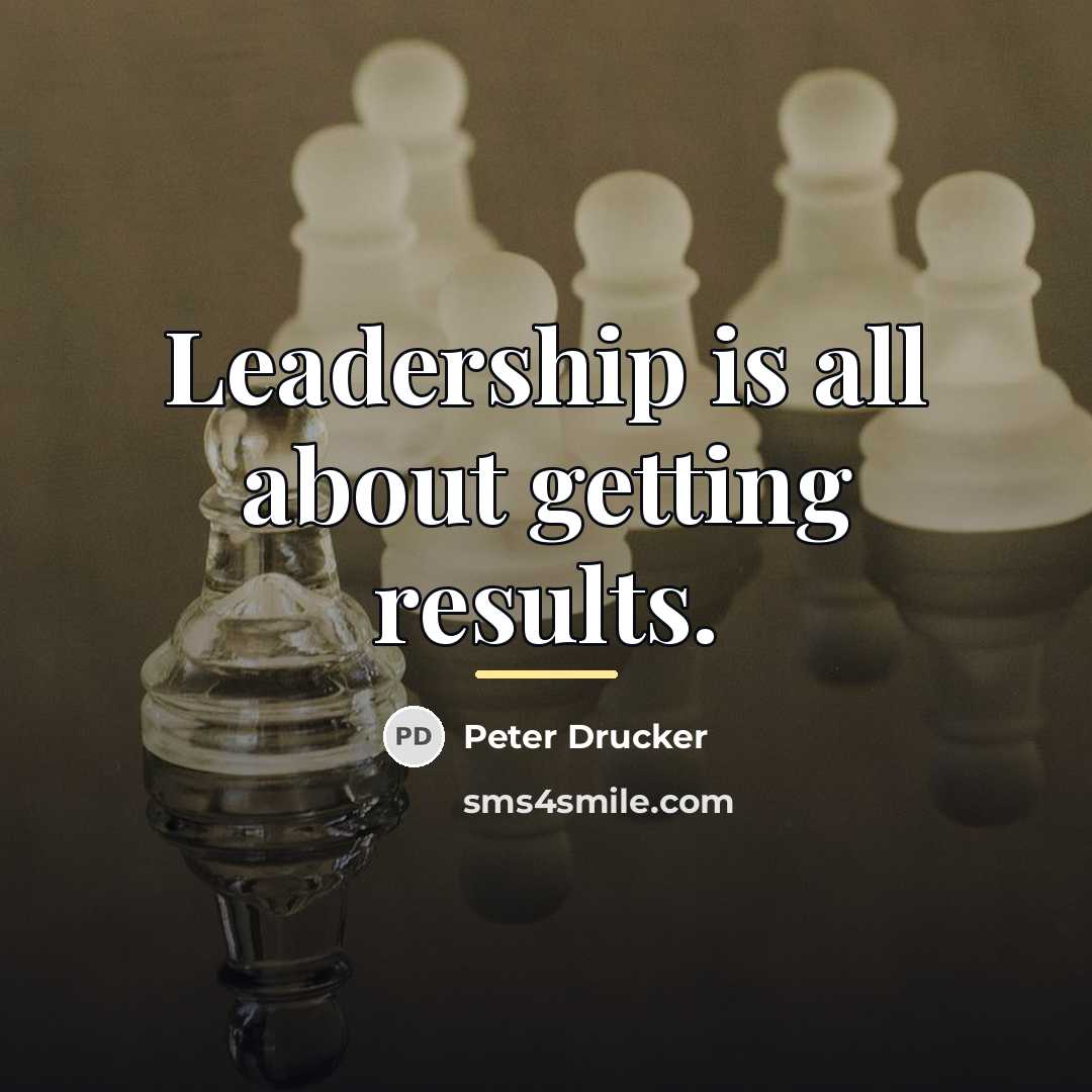 “Leadership is all about getting results.…” quote by Peter Drucker