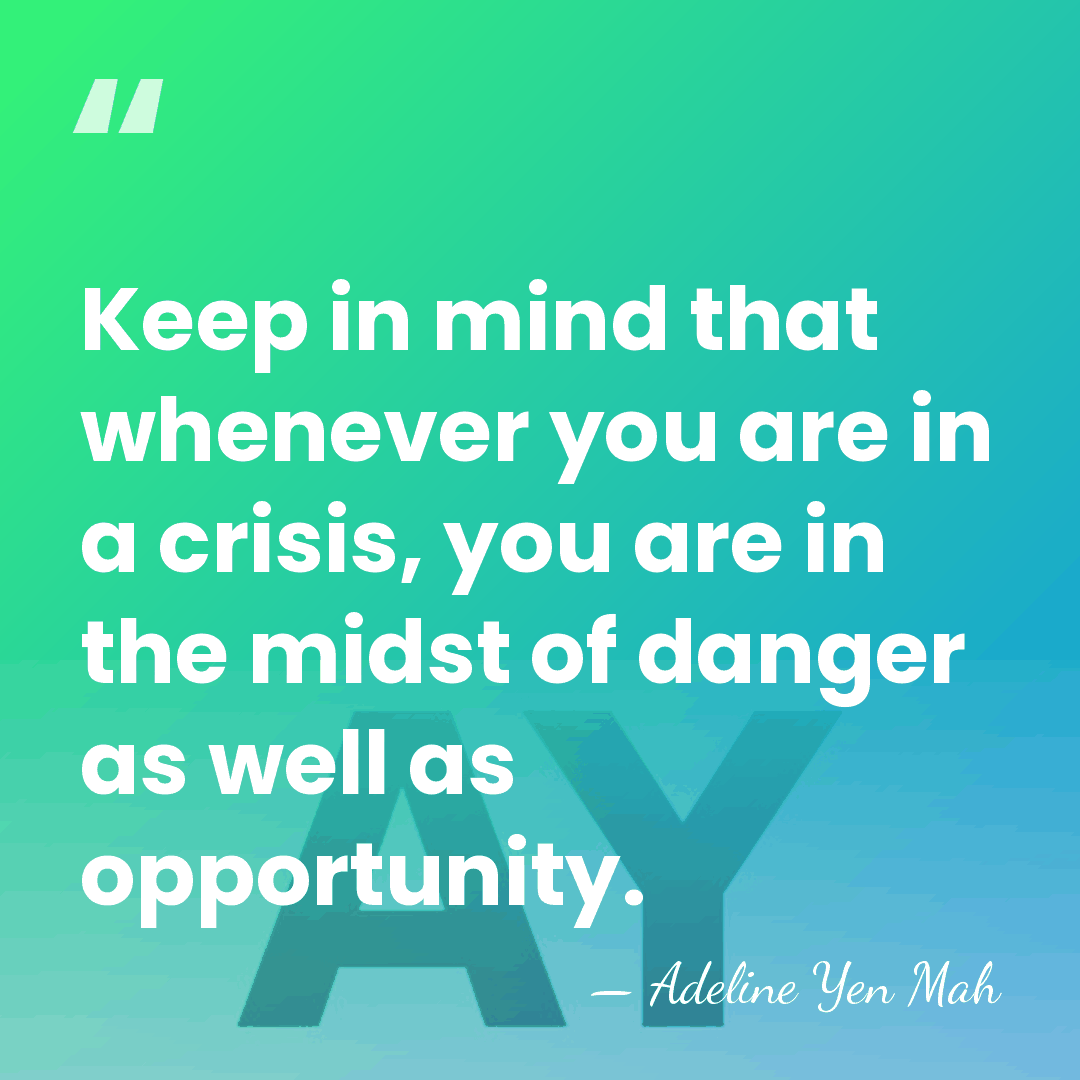 Keep in mind that whenever you are in a crisis, you are&hellip; - Adeline Yen Mah