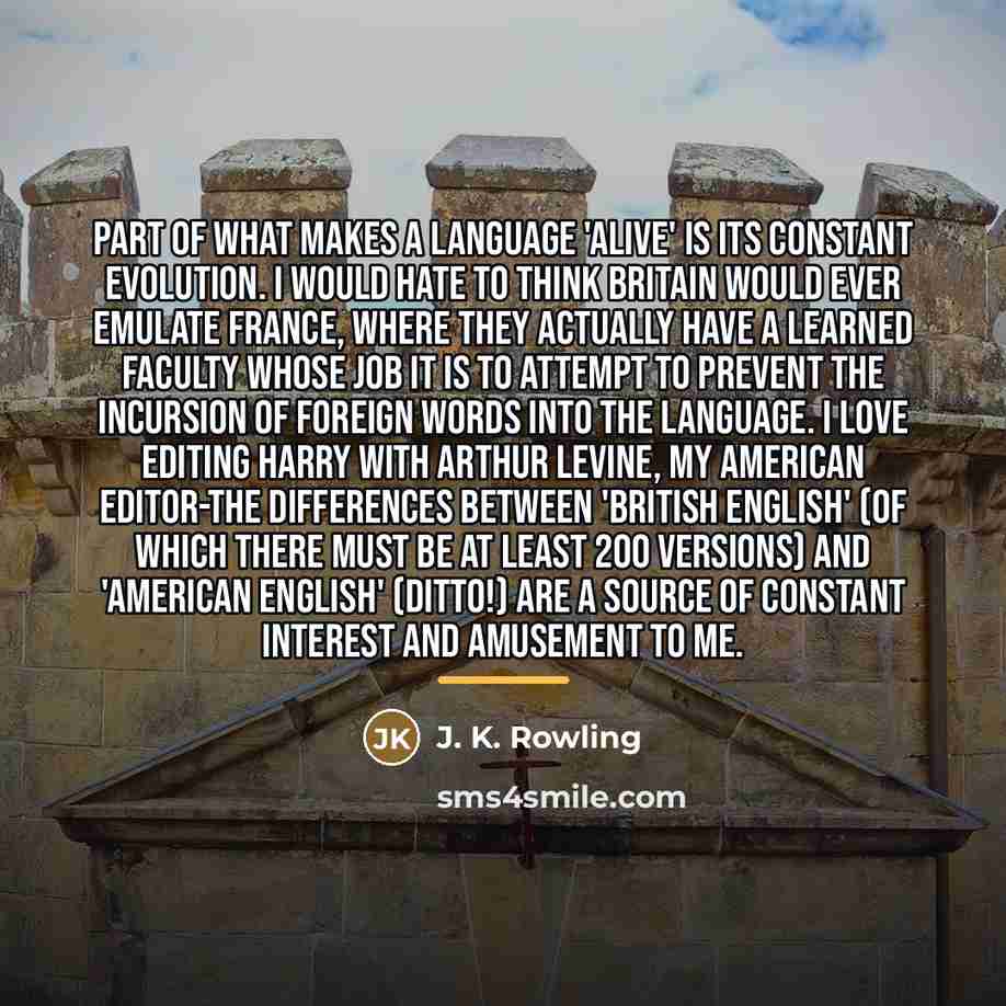 “Part of what makes a language 'alive' is its constant…” quote by J. K. Rowling