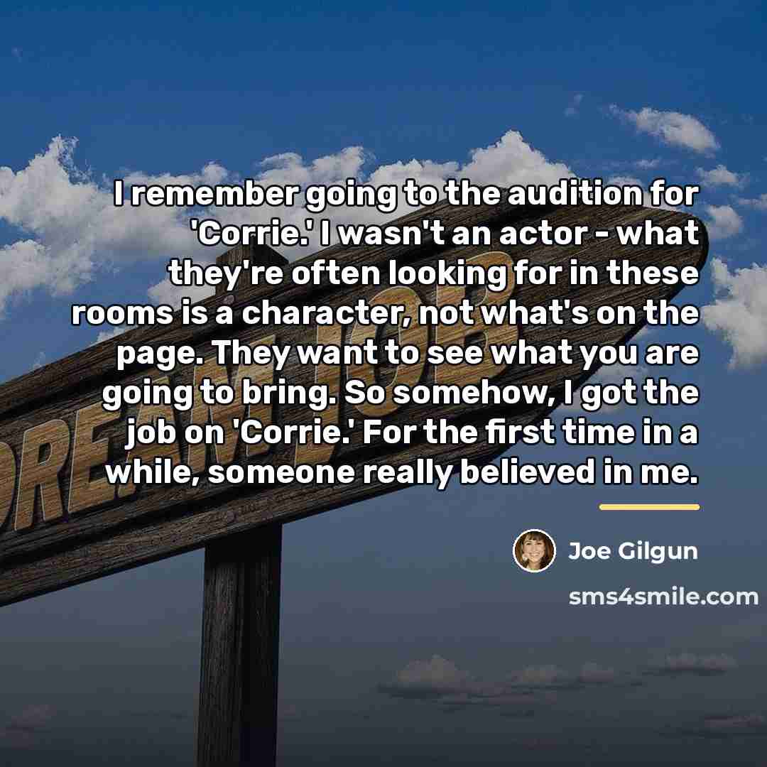 “I remember going to the audition for 'Corrie.' I wasn't…” quote by Joe Gilgun