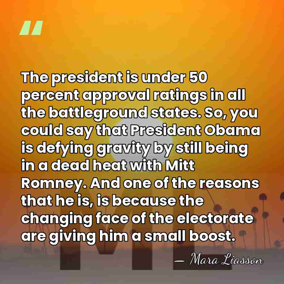 The president is under 50 percent approval ratings in all the battleground&hellip; - Mara Liasson