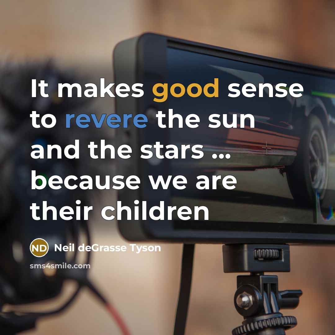 “It makes good sense to revere the sun and the…” quote by Neil deGrasse Tyson
