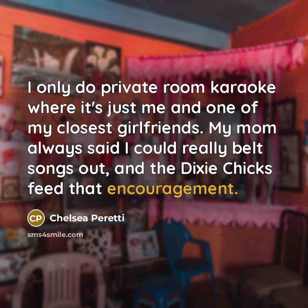 “I only do private room karaoke where it's just me…” quote by Chelsea Peretti