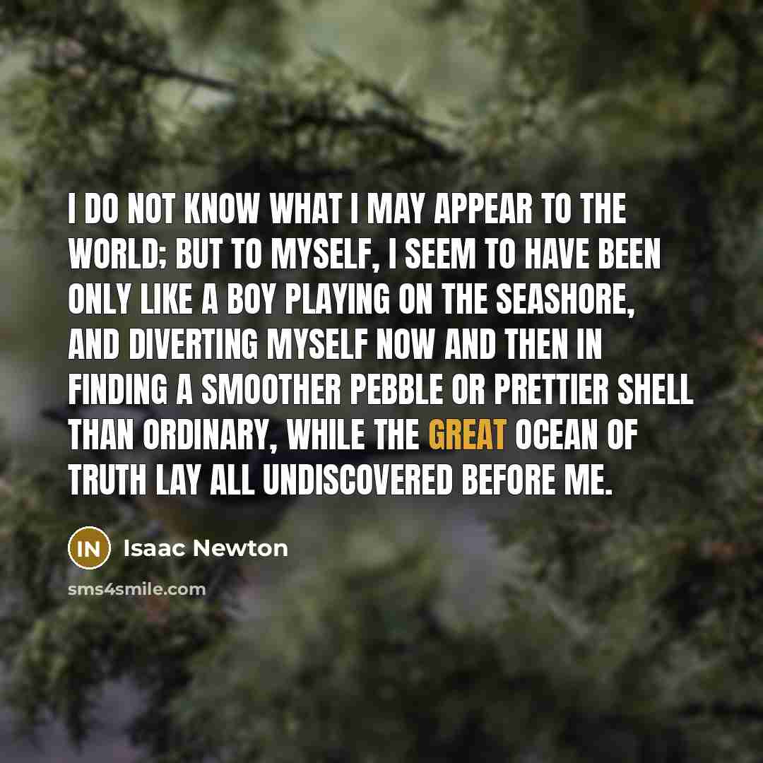 “I do not know what I may appear to the…” quote by Isaac Newton