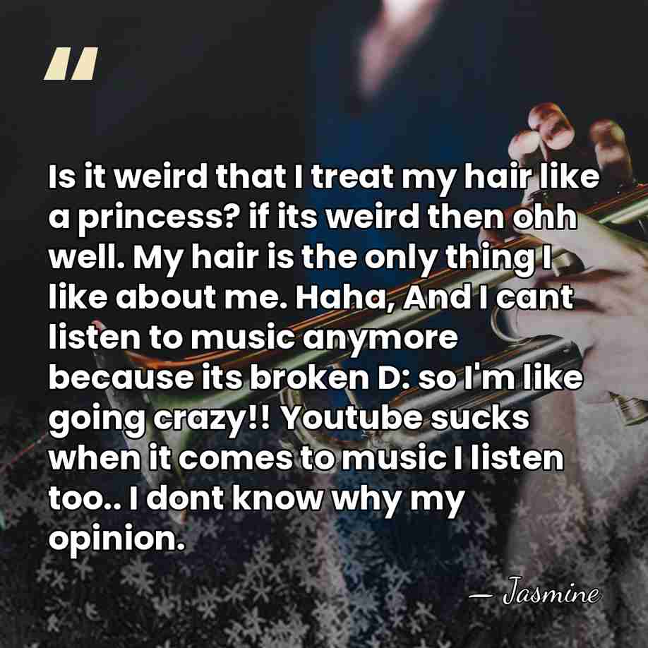 Is it weird that I treat my hair like a princess? if&hellip; - Jasmine