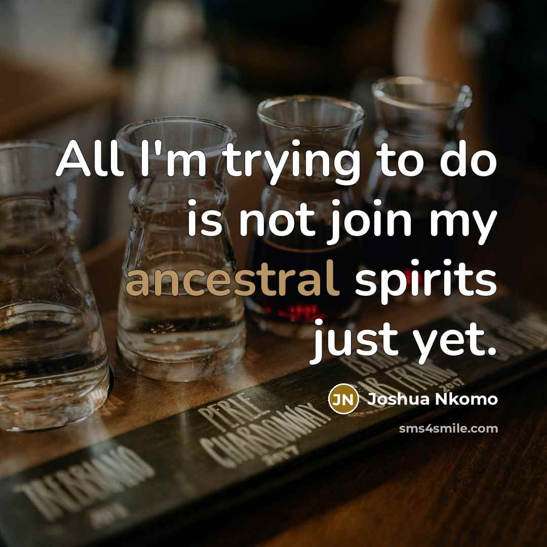 “All I'm trying to do is not join my ancestral…” quote by Joshua Nkomo