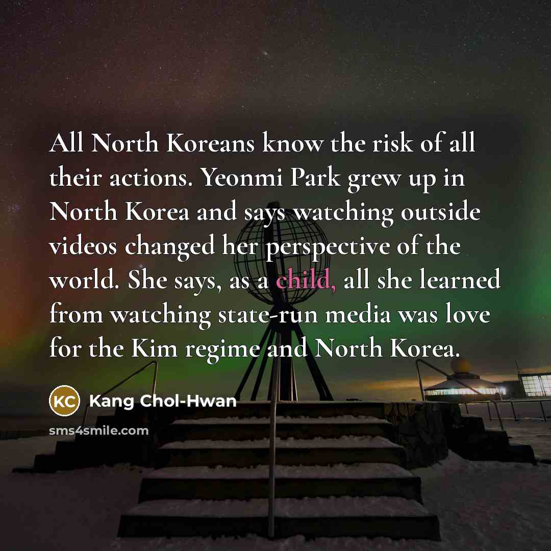 “All North Koreans know the risk of all their actions.…” quote by Kang Chol-hwan