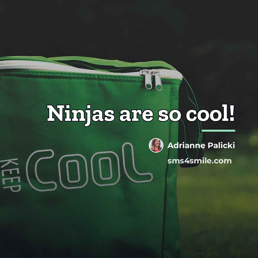 “Ninjas are so cool!…” quote by Adrianne Palicki