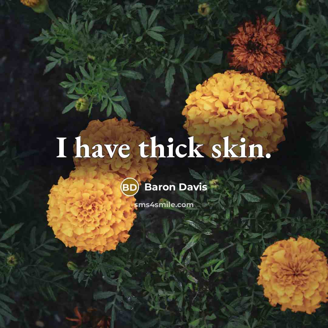 “I have thick skin.…” quote by Baron Davis