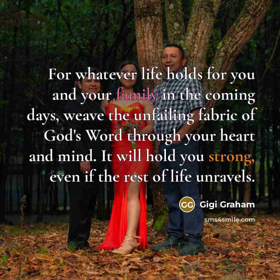 “For whatever life holds for you and your family in…” quote by Gigi Graham