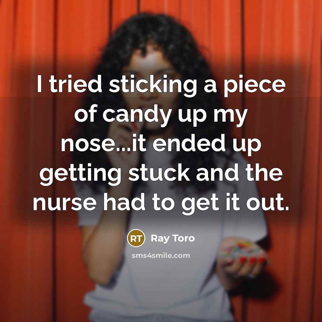 “I tried sticking a piece of candy up my nose...it…” quote by Ray Toro