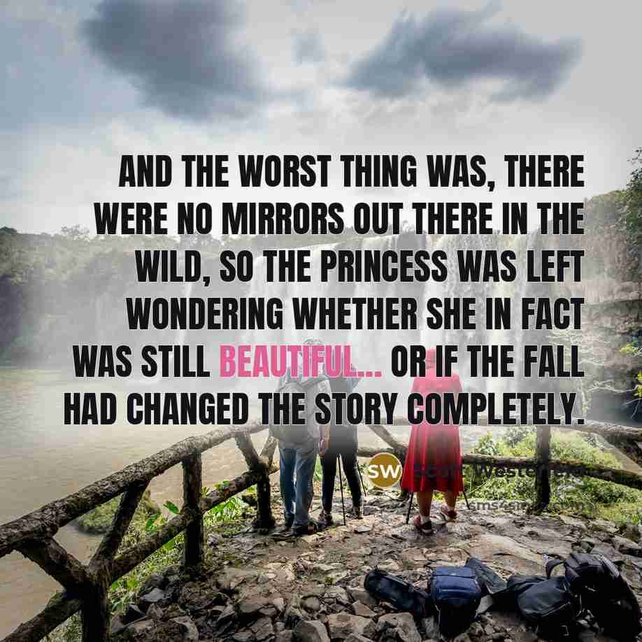 “And the worst thing was, there were no mirrors out…” quote by Scott Westerfeld