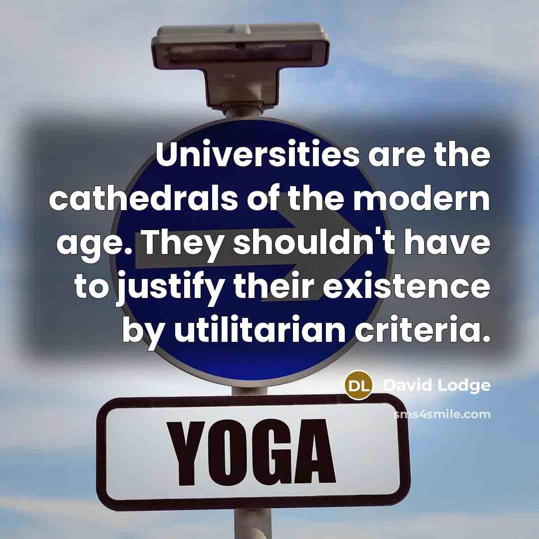 “Universities are the cathedrals of the modern age. They shouldn't…” quote by David Lodge