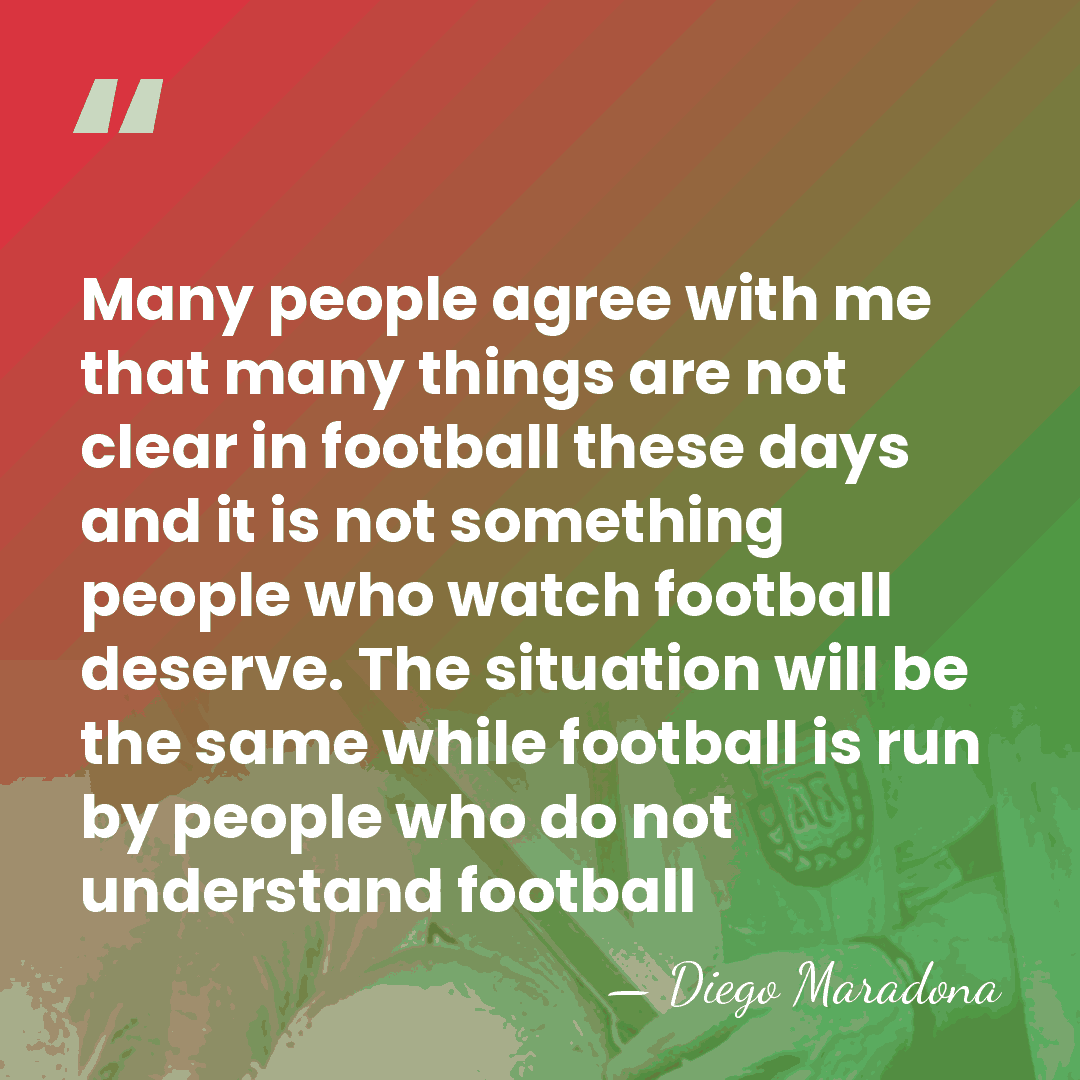Many people agree with me that many things are not clear in&hellip; - Diego Maradona