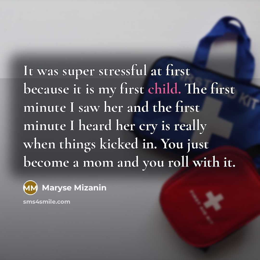“It was super stressful at first because it is my…” quote by Maryse Mizanin