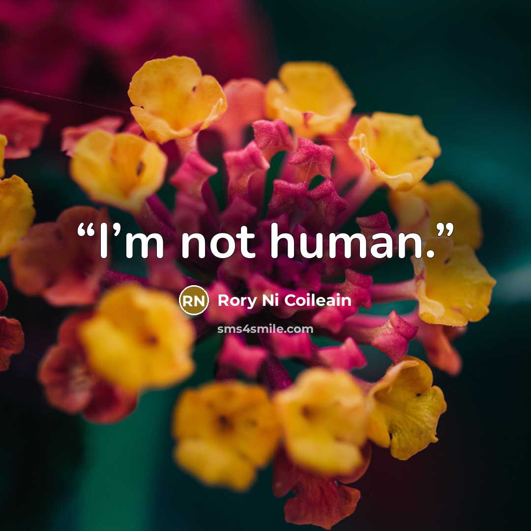 “I’m not human.” quote by Rory Ni Coileain