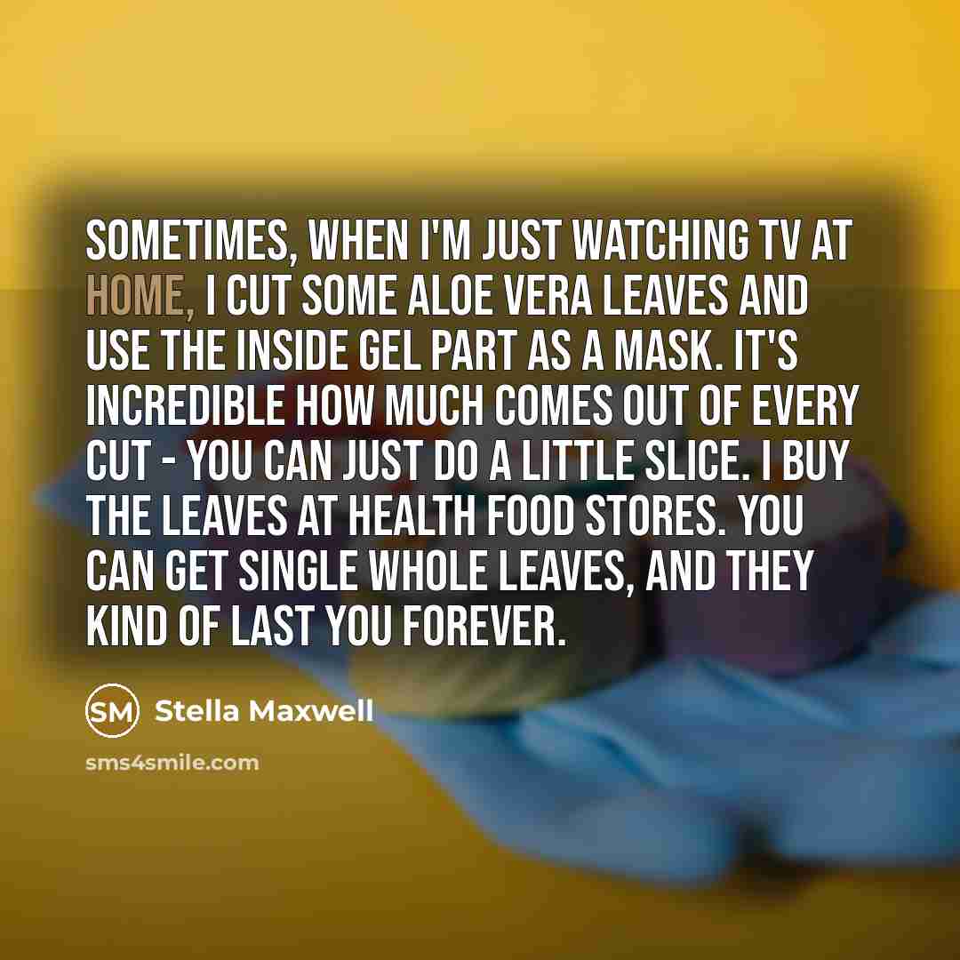 “Sometimes, when I'm just watching TV at home, I cut…” quote by Stella Maxwell