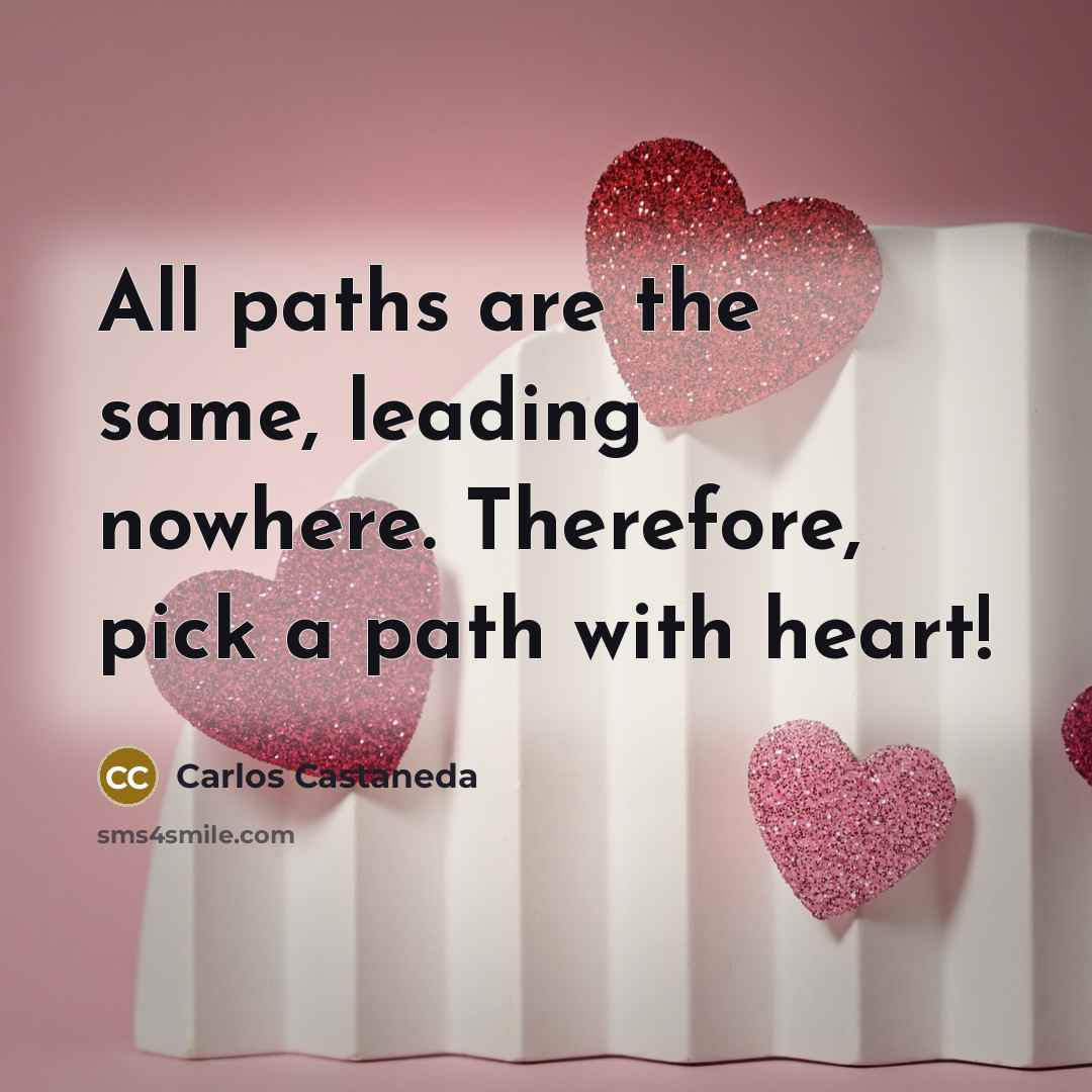 “All paths are the same, leading nowhere. Therefore, pick a…” quote by Carlos Castaneda