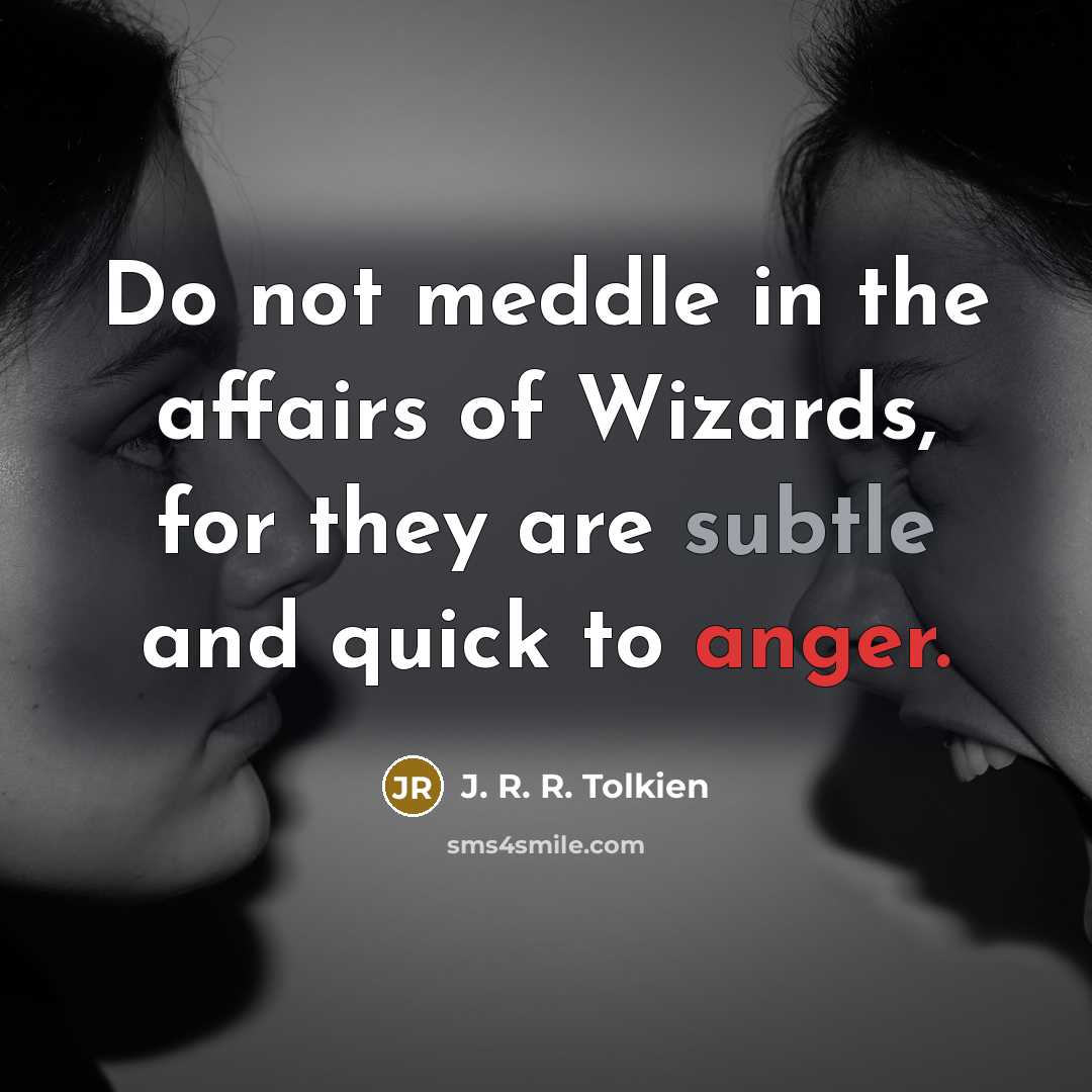“Do not meddle in the affairs of Wizards, for they…” quote by J. R. R. Tolkien