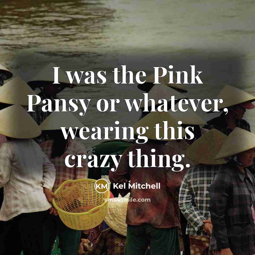 “I was the Pink Pansy or whatever, wearing this crazy…” quote by Kel Mitchell
