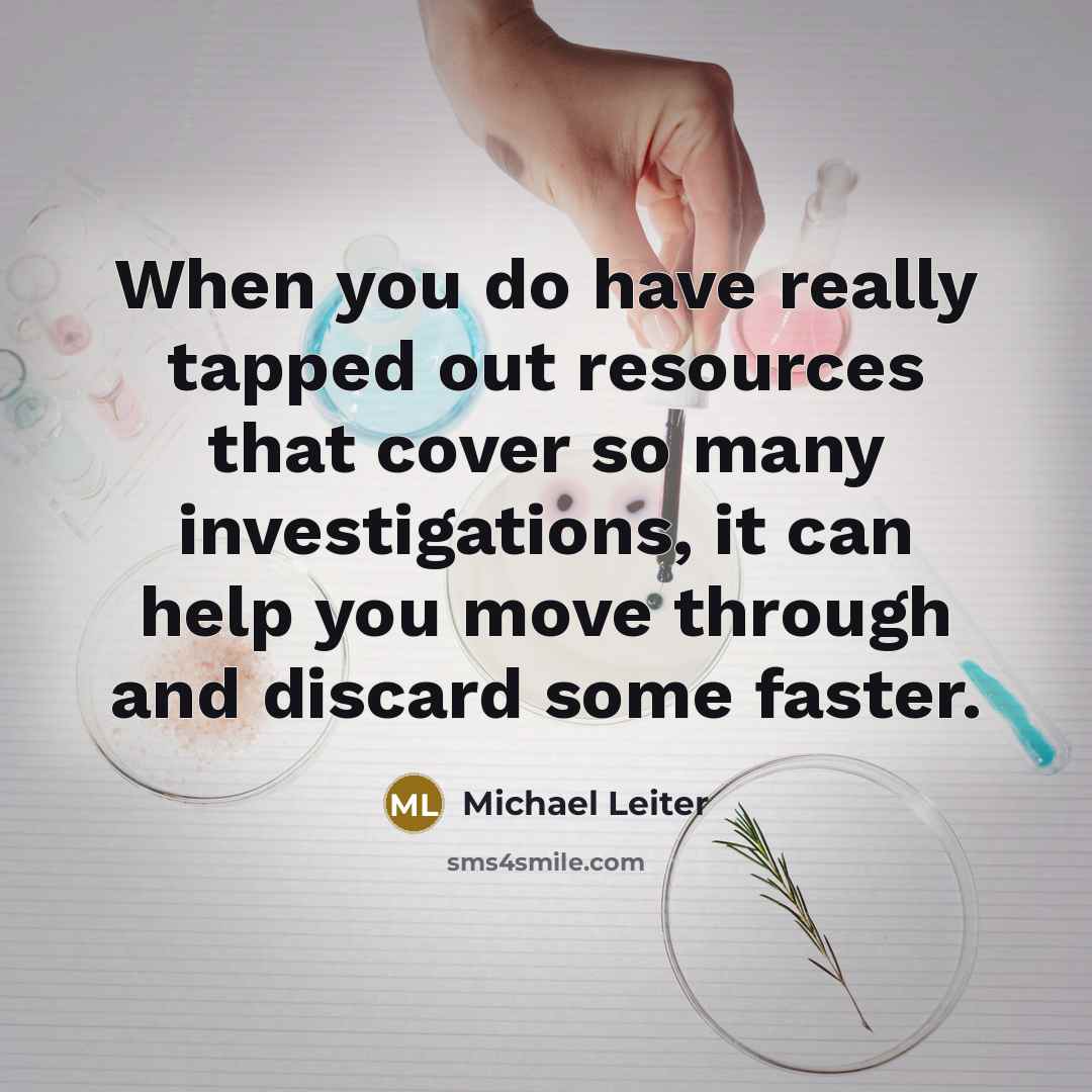 “When you do have really tapped out resources that cover…” quote by Michael Leiter