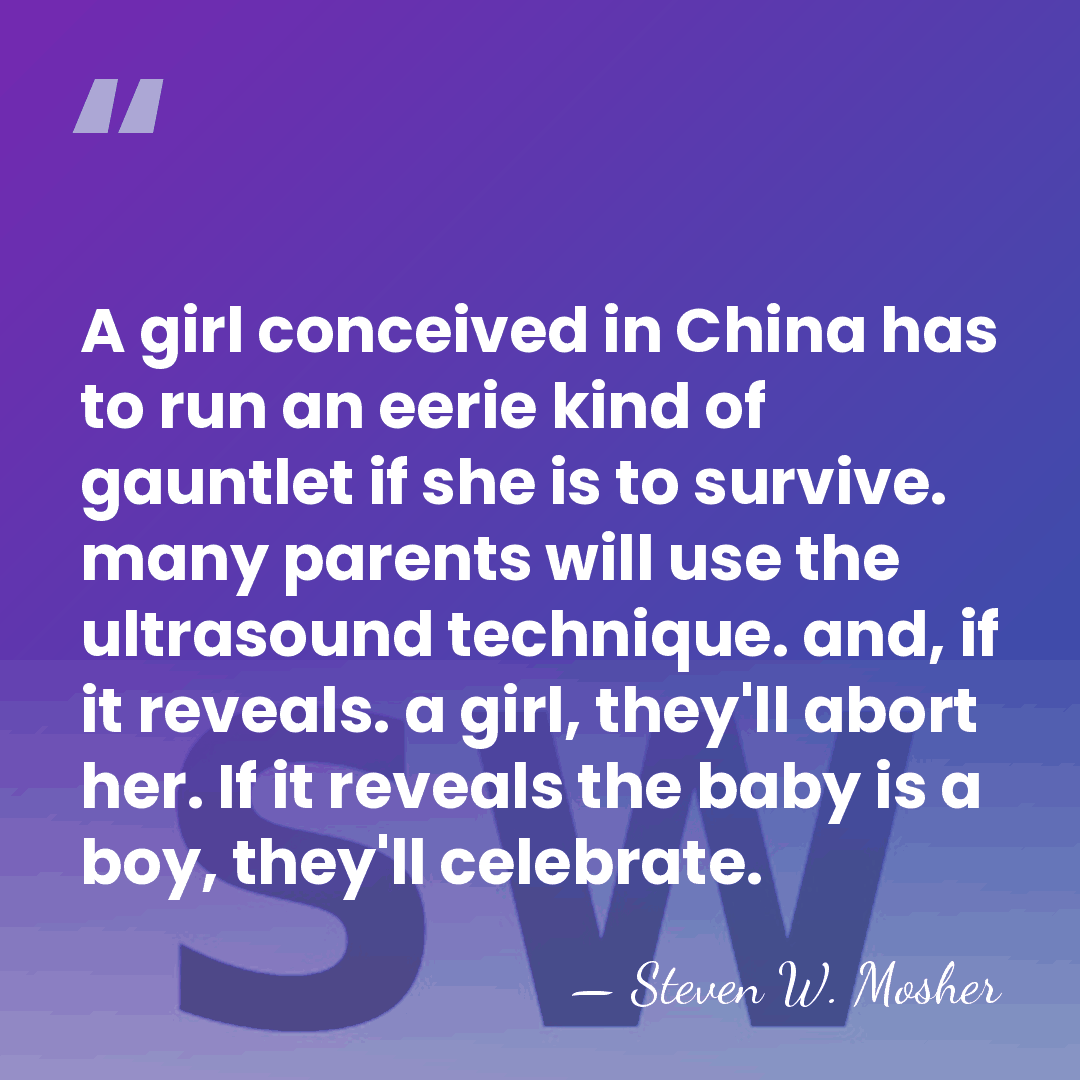 A girl conceived in China has to run an eerie kind of&hellip; - Steven W. Mosher