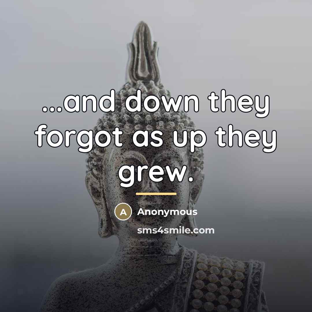 “...and down they forgot as up they grew.…” quote by Anonymous