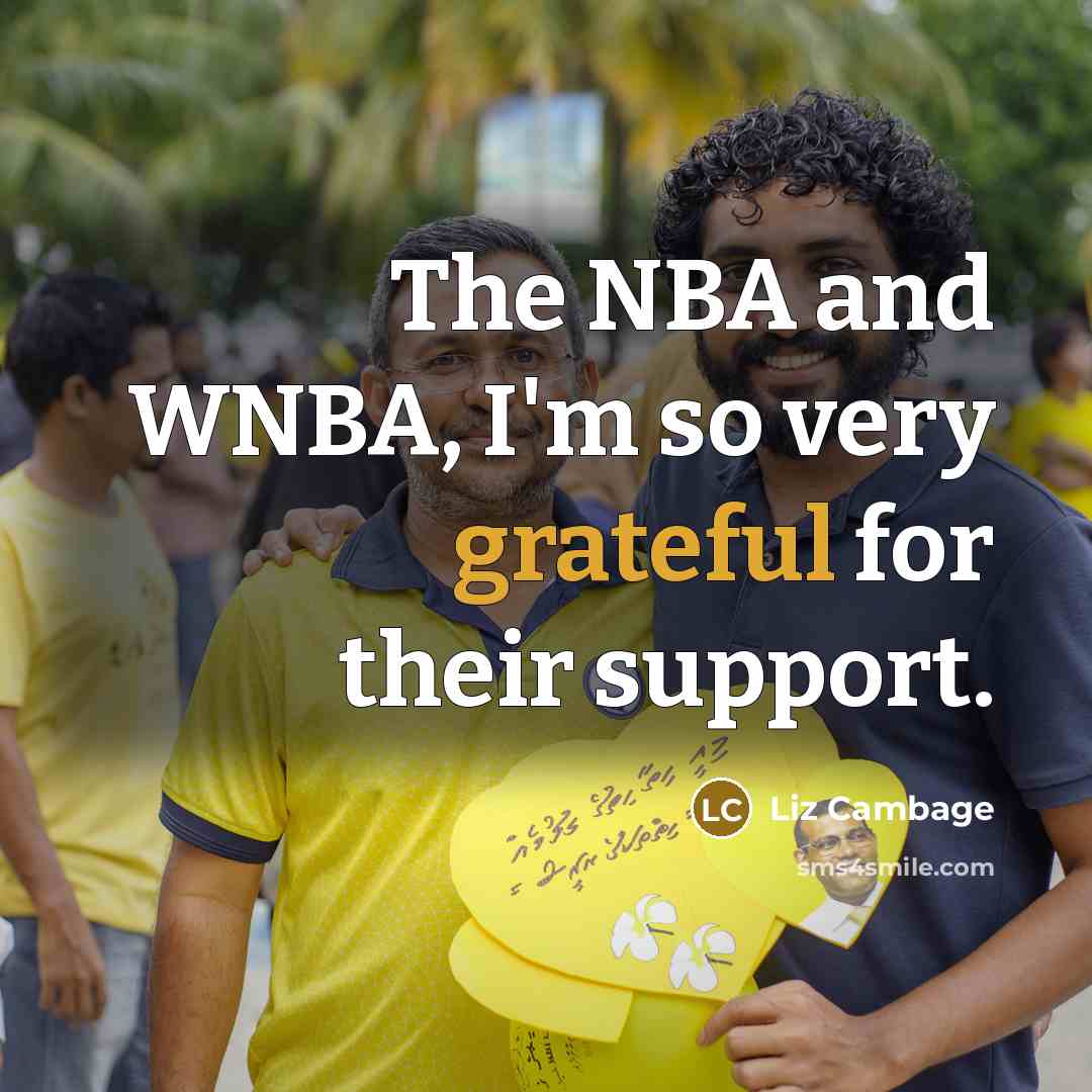 “The NBA and WNBA, I'm so very grateful for their…” quote by Liz Cambage