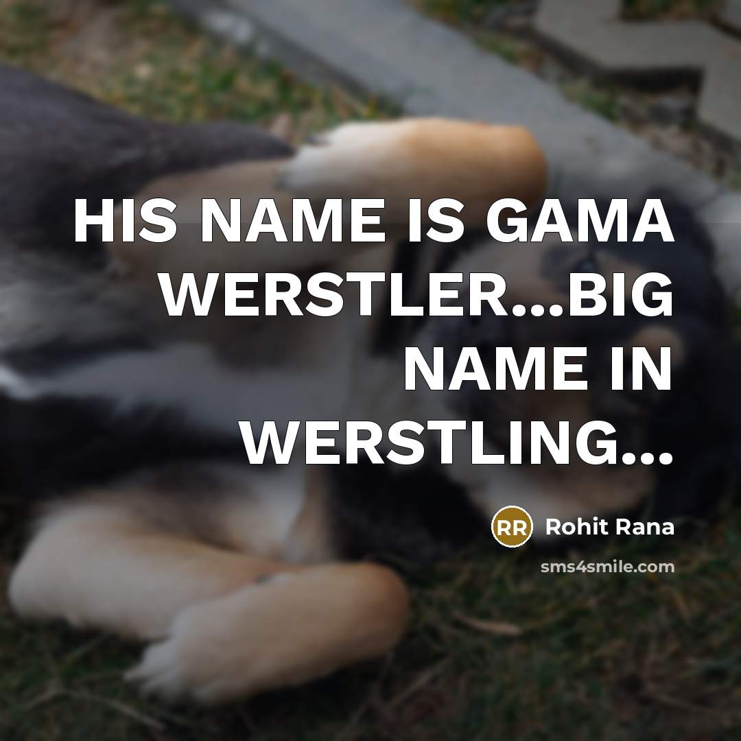 “HIS NAME IS GAMA WERSTLER...BIG NAME IN WERSTLING...…” quote by Rohit Rana