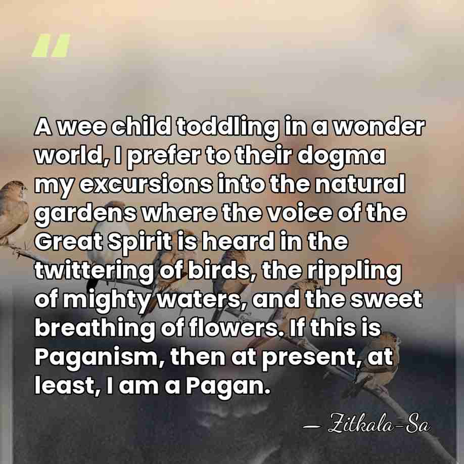 A wee child toddling in a wonder world, I prefer to their&hellip; - Zitkala-Sa